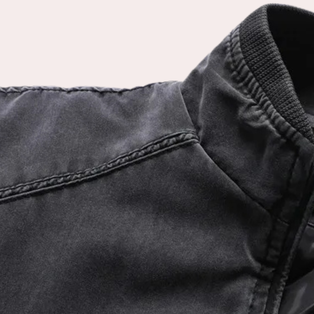 Marius - Legere Kapuzenjacke mit Reißverschluss und hohem Kragen für Herren