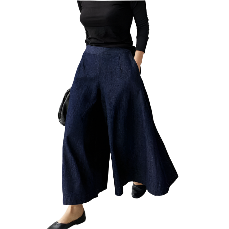 Sel Damenhose mit weitem Bein und lockerer Passform