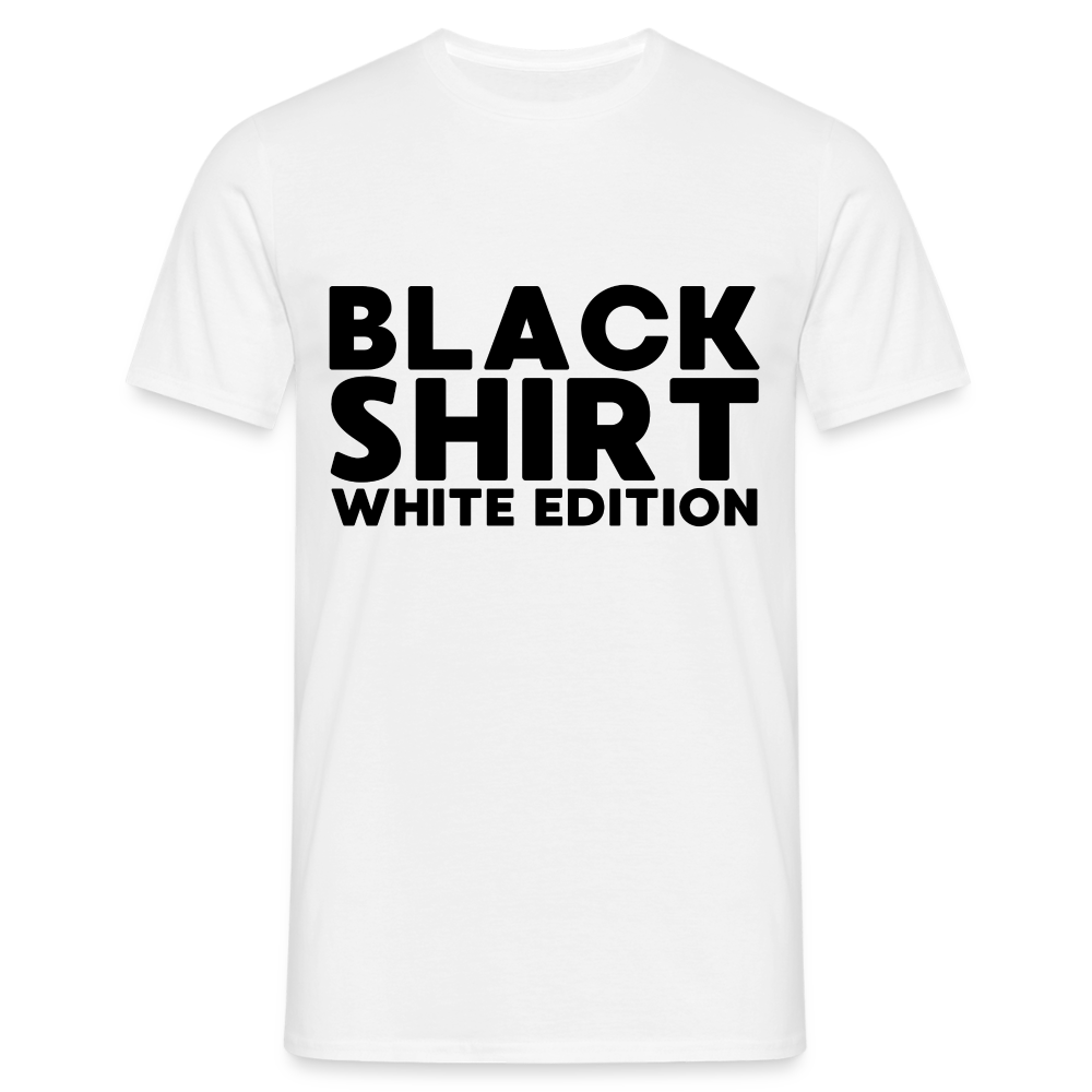 Herren T-Shirt Schwarzes Hemd White Edition