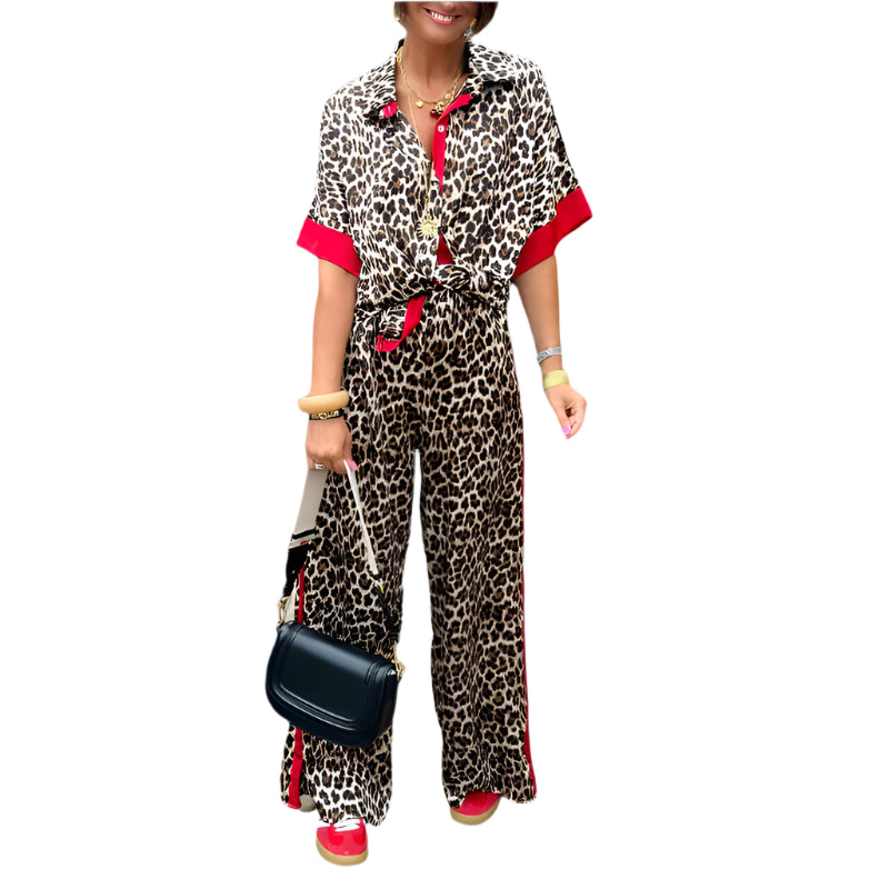 Klara Luxe Leopardendruck Zwei-Teile-Set – Leicht und lockerer Schnitt