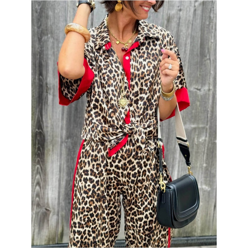 Klara Luxe Leopardendruck Zwei-Teile-Set – Leicht und lockerer Schnitt