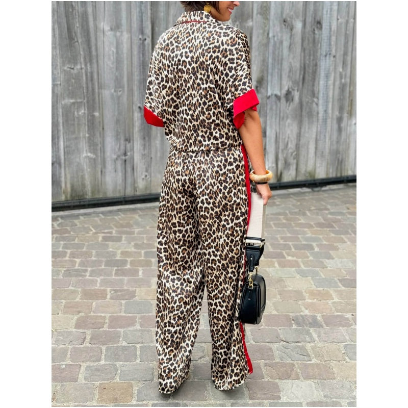 Klara Luxe Leopardendruck Zwei-Teile-Set – Leicht und lockerer Schnitt