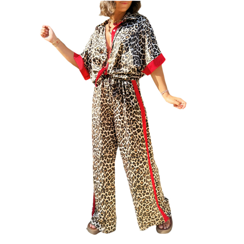 Klara Luxe Leopardendruck Zwei-Teile-Set – Leicht und lockerer Schnitt