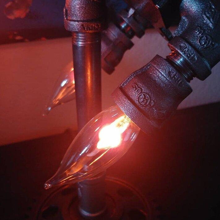 Steampunk-Raketlampe