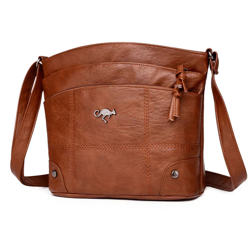 Kollete PU-Schultertasche aus Leder