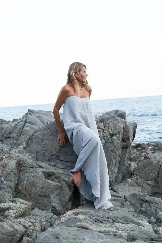 BreezeFlow Ärmelloses Maxikleid – Modisches Sommerkleid mit lockerer Passform