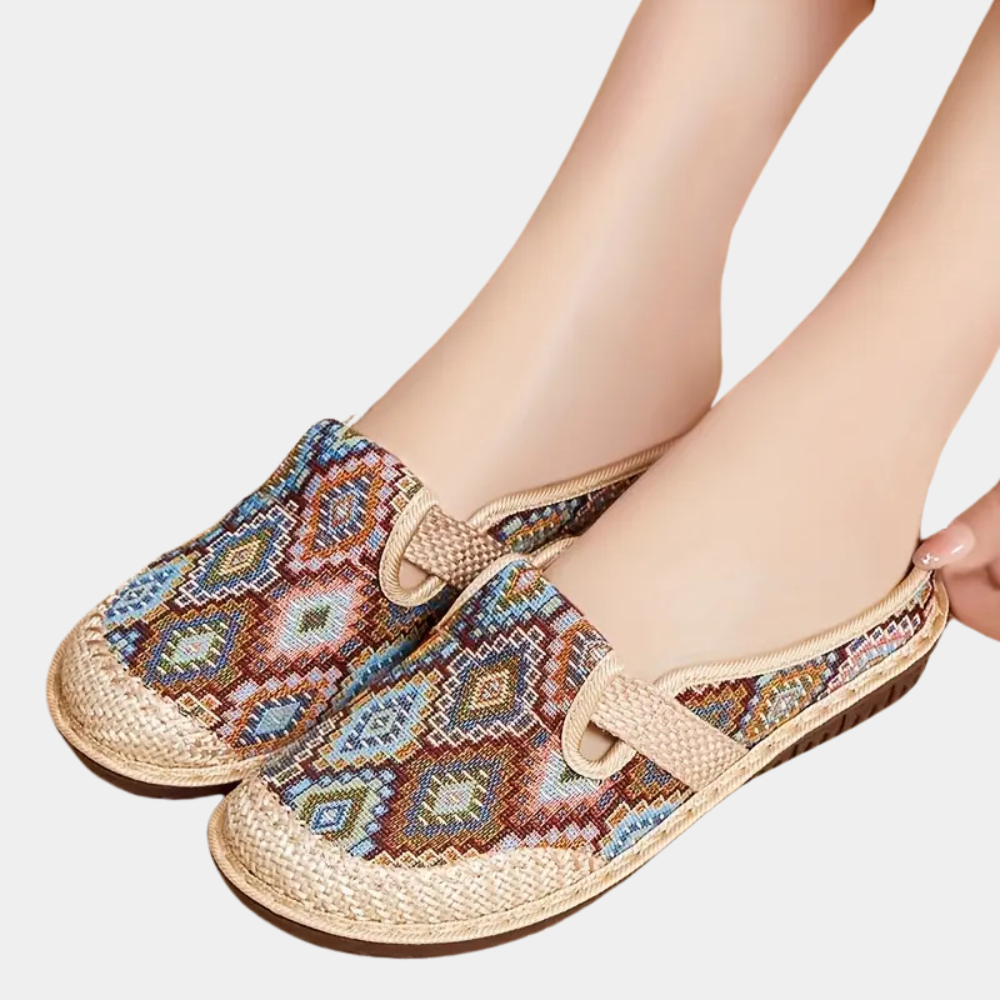 Elizabeth - Boho-Chic gewobene Slip-On Schuhe
