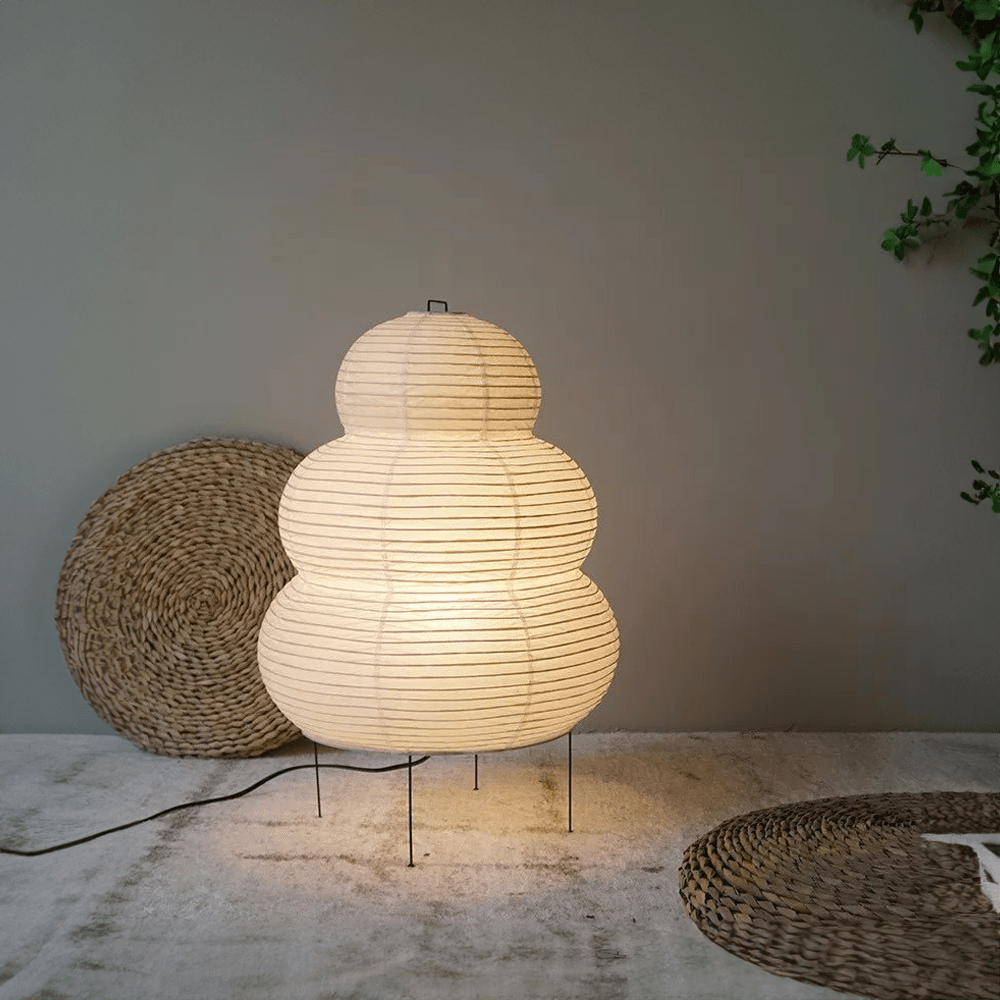 WabiGlow verstellbare Stehlampe aus Reispapier