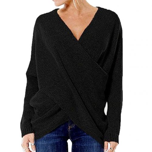 Olga Cross Pullover med V-hals