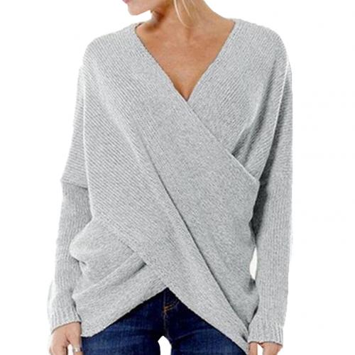 Olga Cross Pullover med V-hals