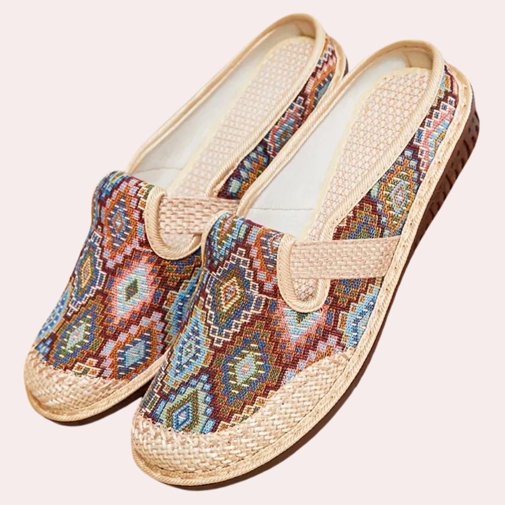 Elizabeth - Boho-Chic gewobene Slip-On Schuhe