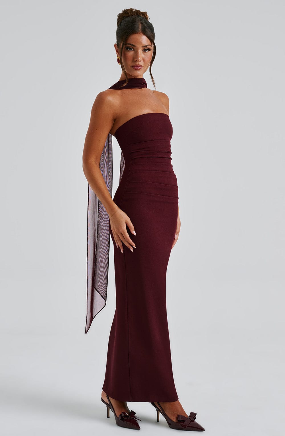 Seraphina Trägerlose Lange Kleid